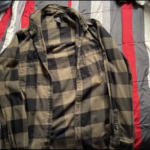 Olive Green Flannel
